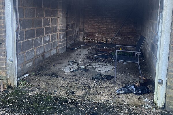 Rowood Garage site set alight