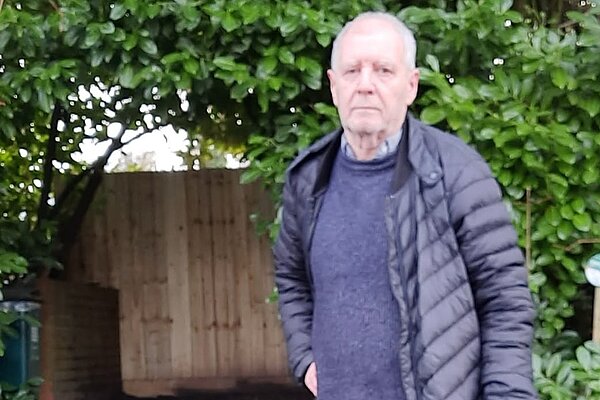 Terry Rich Whitehead at the closed Beechnut Lane crossing